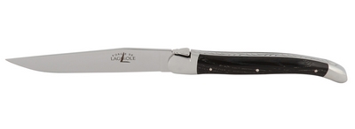 Bois stablisé, mitres inox finition brillante